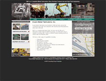 Tablet Screenshot of evansmetalfab.com